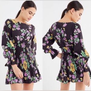 Urban Outfitters floral smocked dress size M